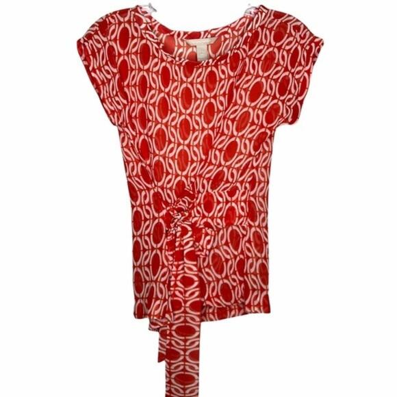 Banana Republic Factory Womens Top Size XS Orange Retro Style Blouse - Picture 1 of 7